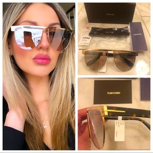 🔥NEW FLAT TOP $490 TOM FORD SUNGLASSES 🔥